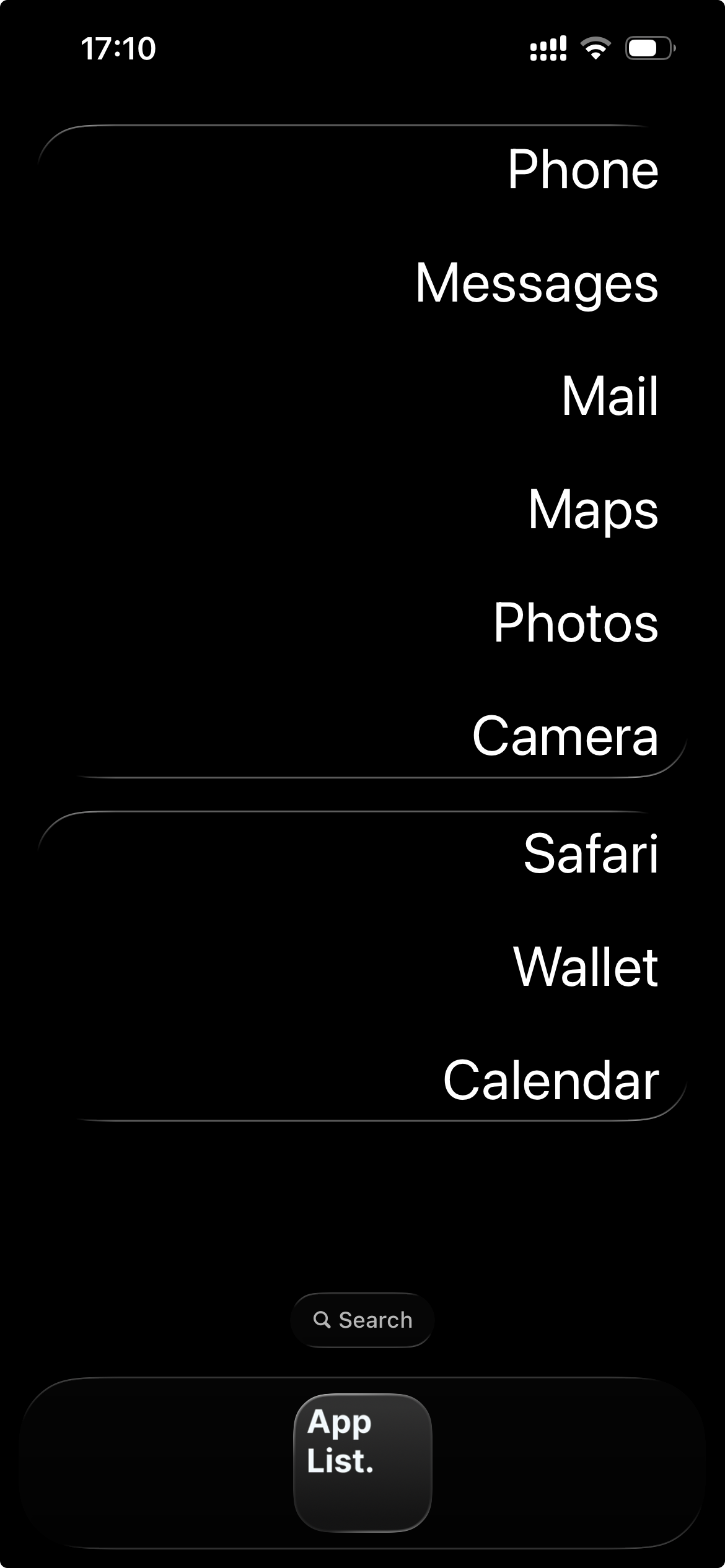iPhone Home Screen after AppList.