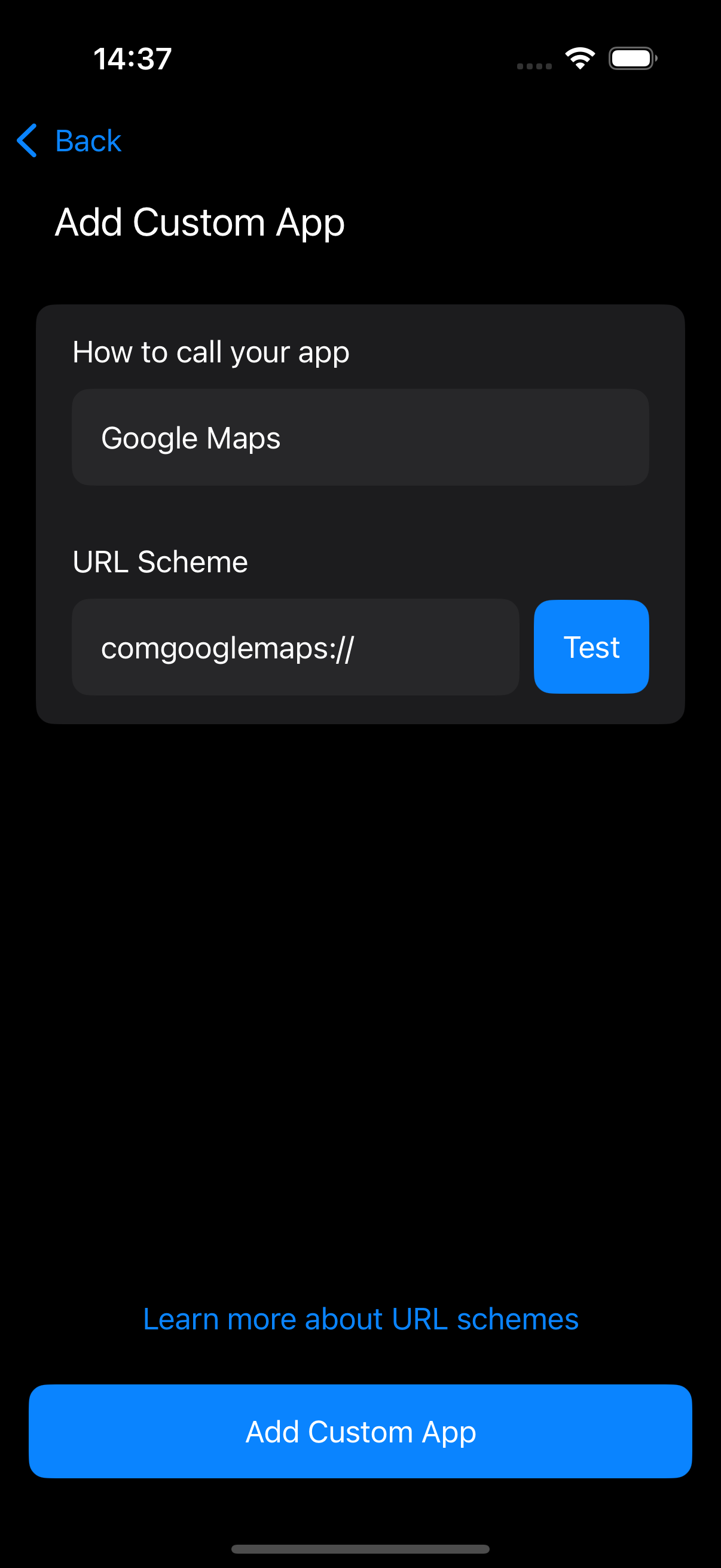 Adding a custom app in AppList.