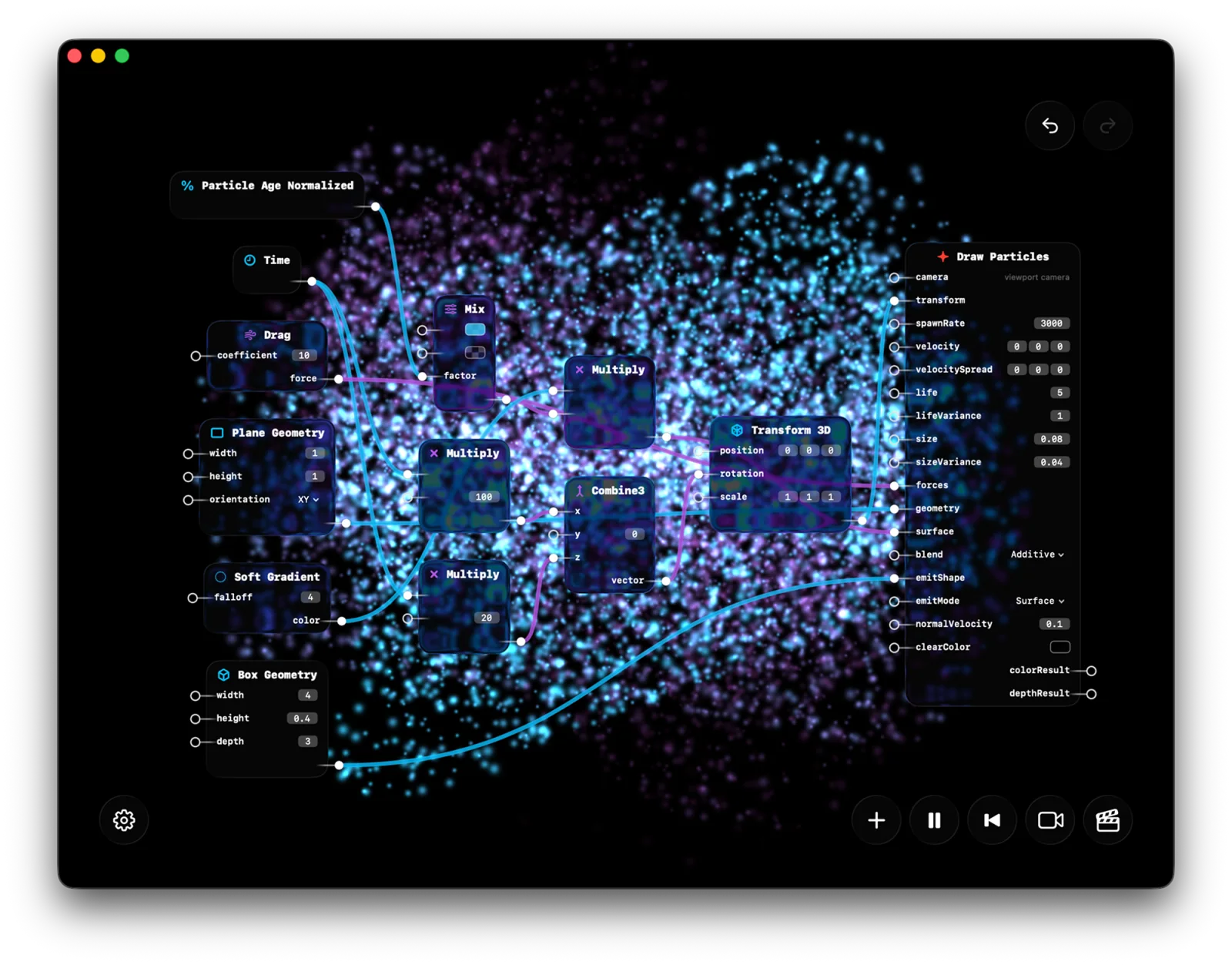 Wide GlassVFX screenshot with layered node composition.
